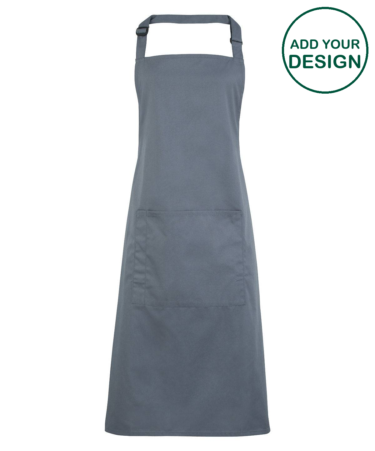 Colours bib apron with pocket
