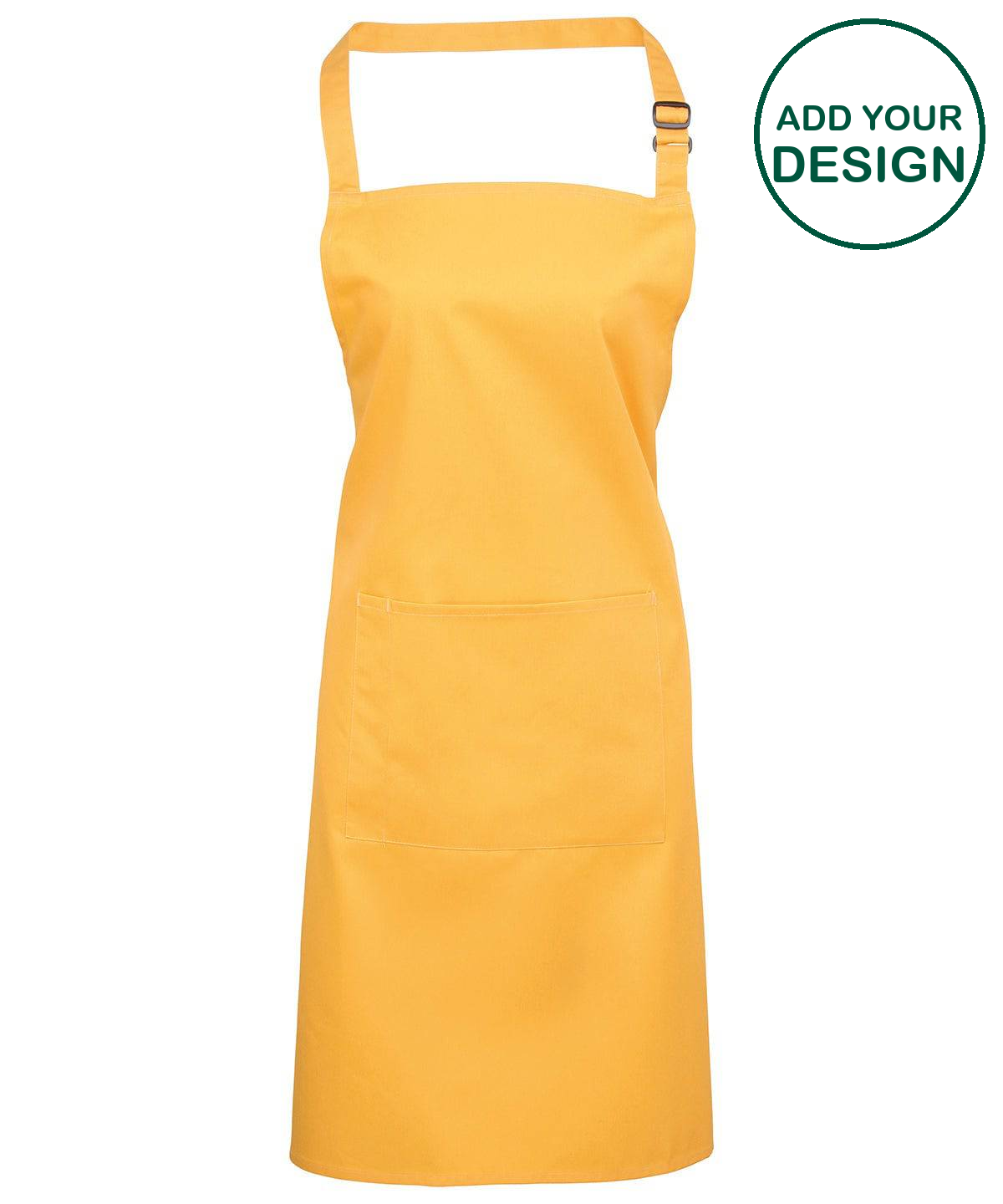 Colours bib apron with pocket
