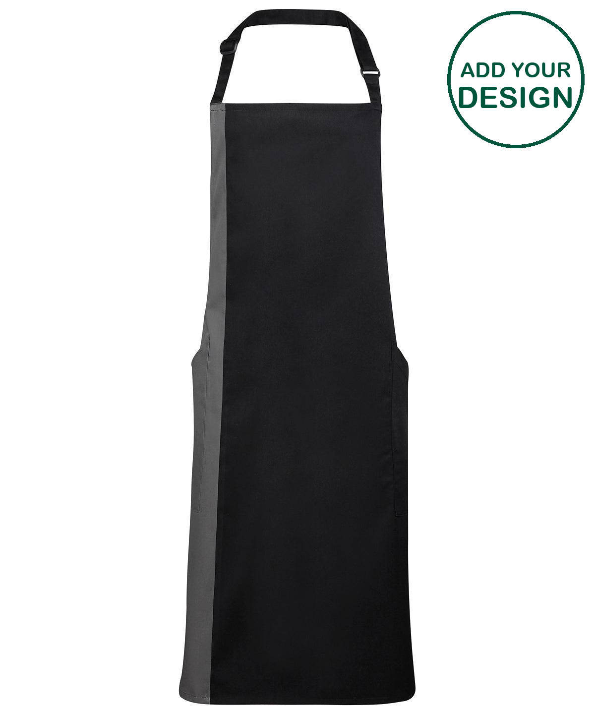 Contrast bib apron