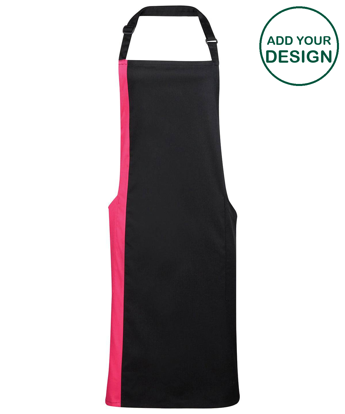 Contrast bib apron