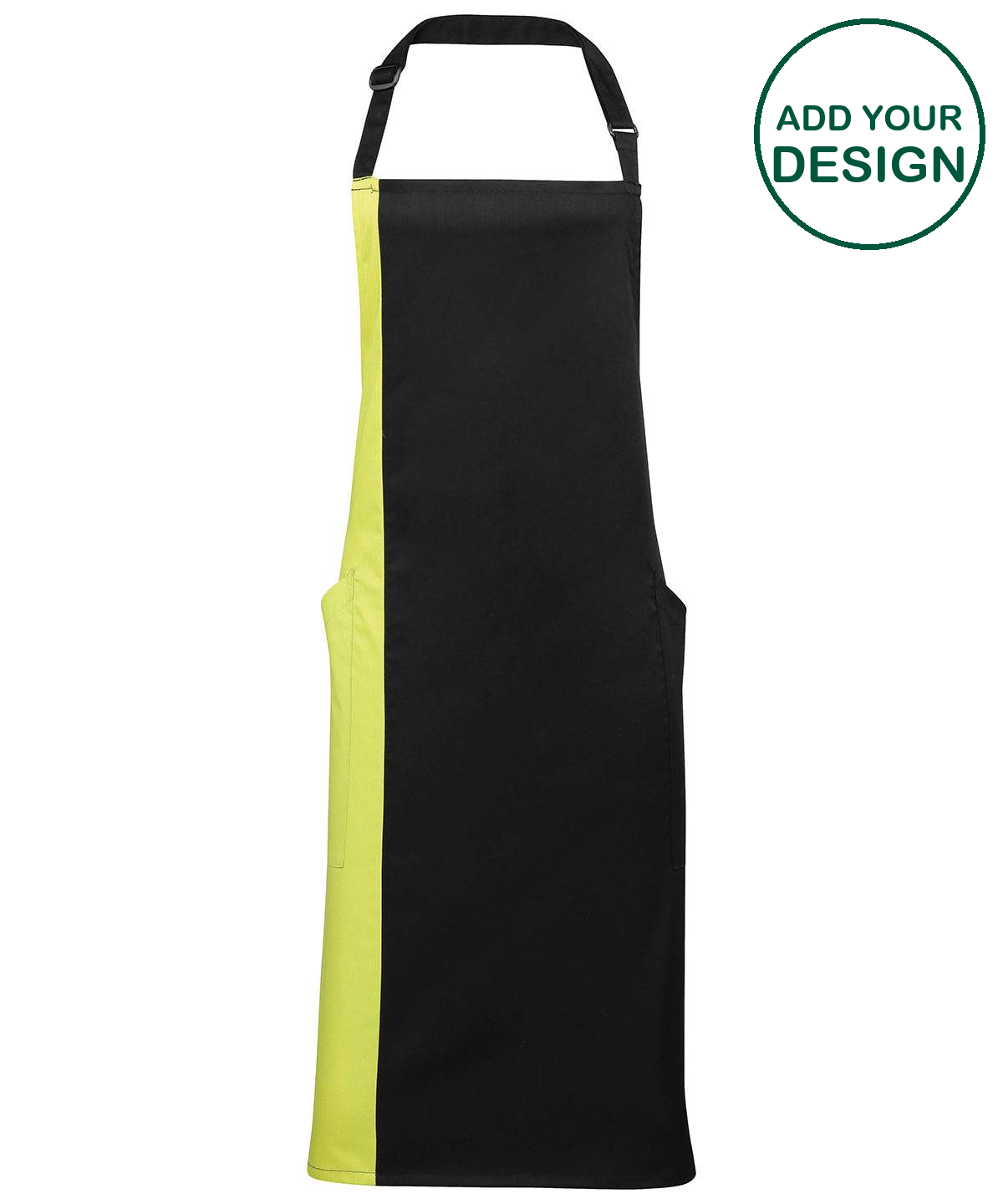 Contrast bib apron