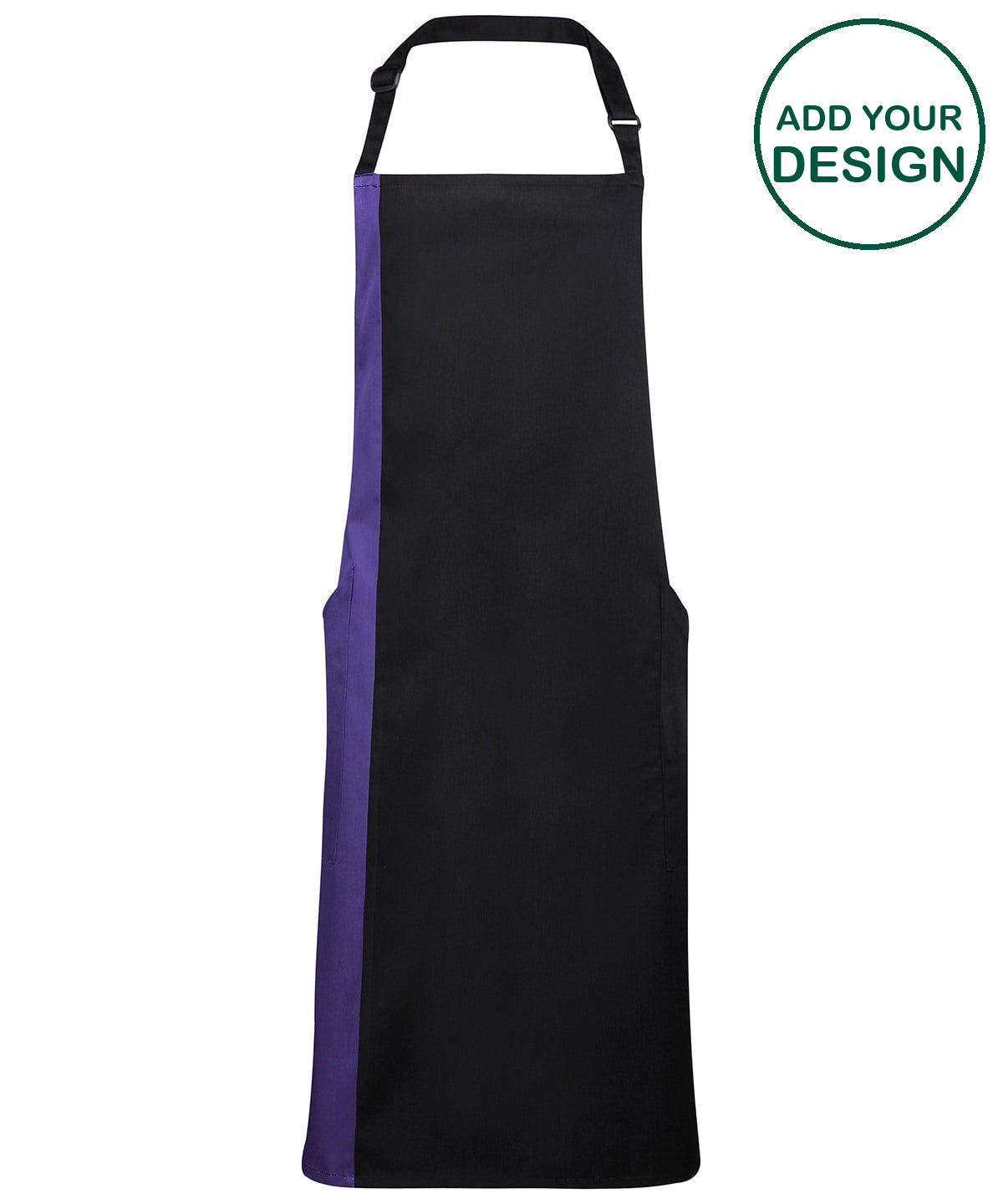Contrast bib apron