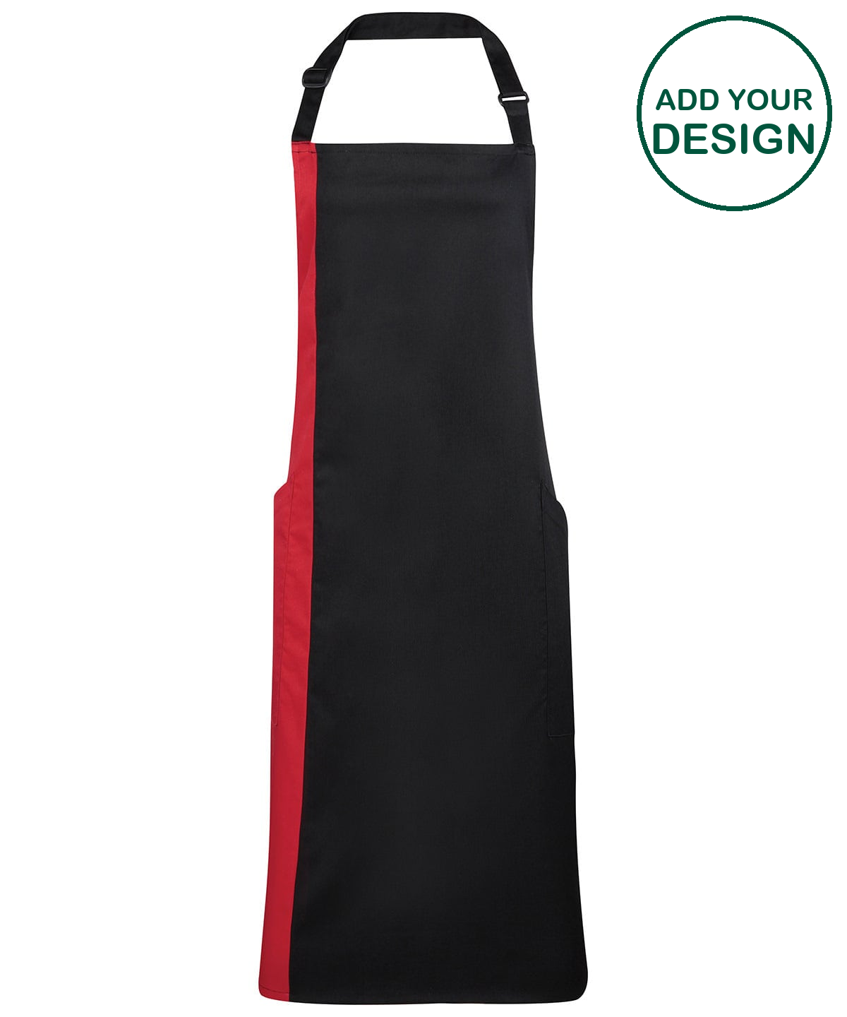 Contrast bib apron