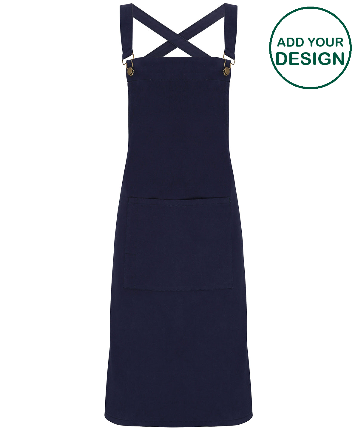 Cross back 'barista' bib apron