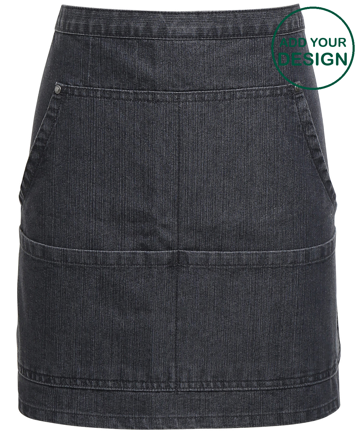 Jeans stitch denim waist apron