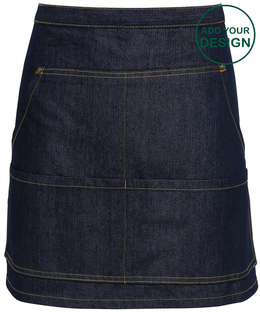 Jeans stitch denim waist apron