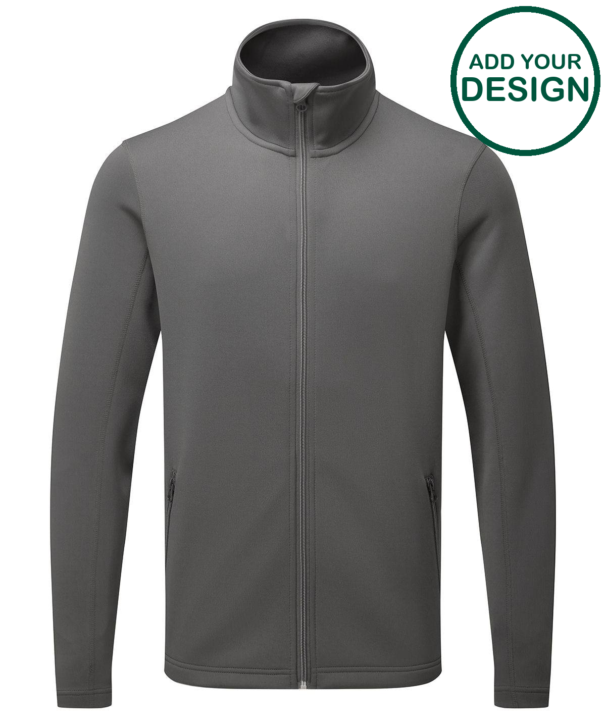 Men's spun dyed sustainable zip-through sweatshirt