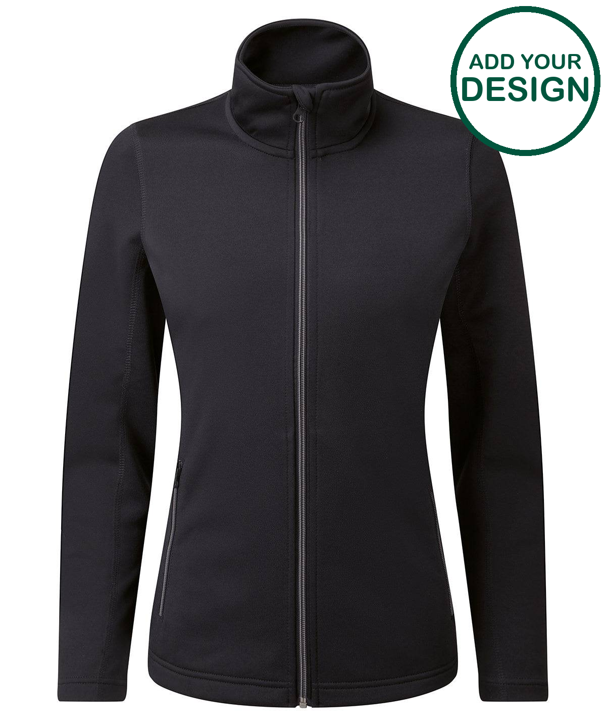 Women's spun dyed sustainable zip-through sweatshirt