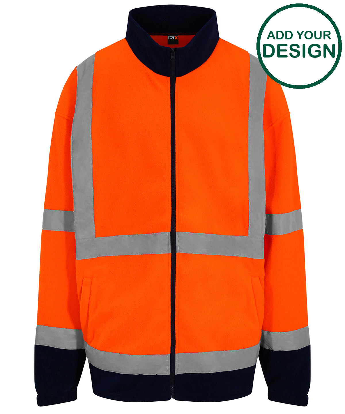 High visibility full-zip fleece