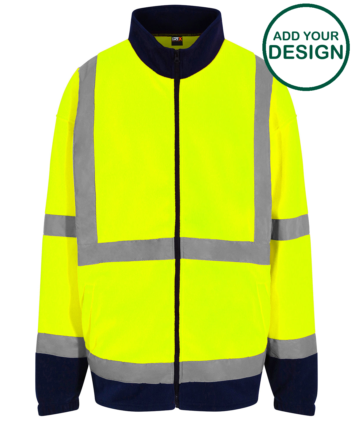 High visibility full-zip fleece