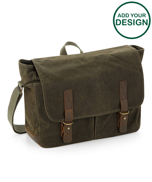 Heritage waxed canvas messenger
