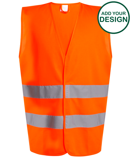 Pro hi-vis two-band easy print vest