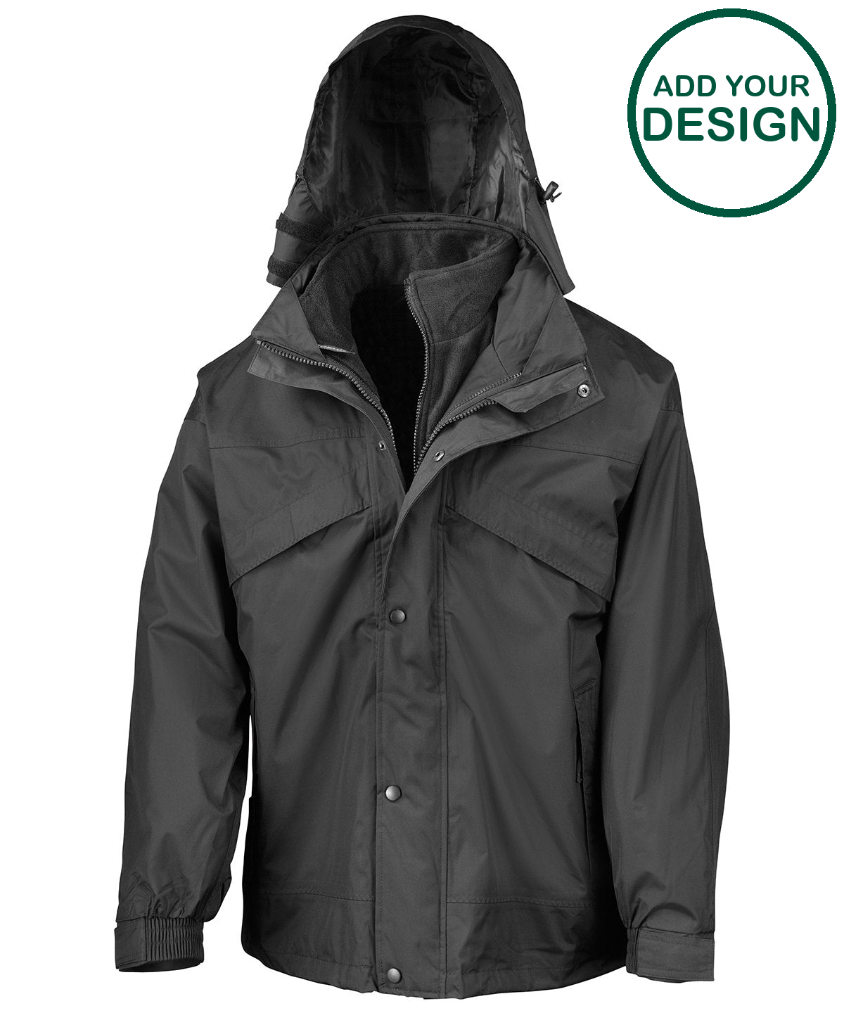 3-in-1 zip and clip jacket