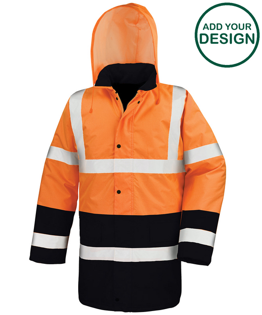 Motorway two-tone safety coat