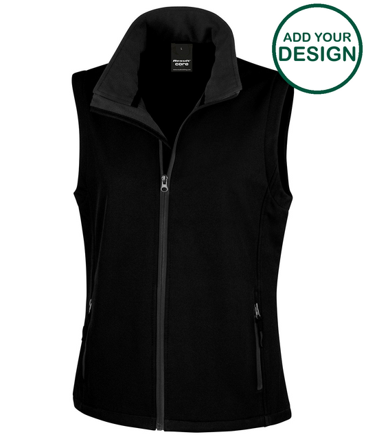 Women's printable softshell bodywarmer
