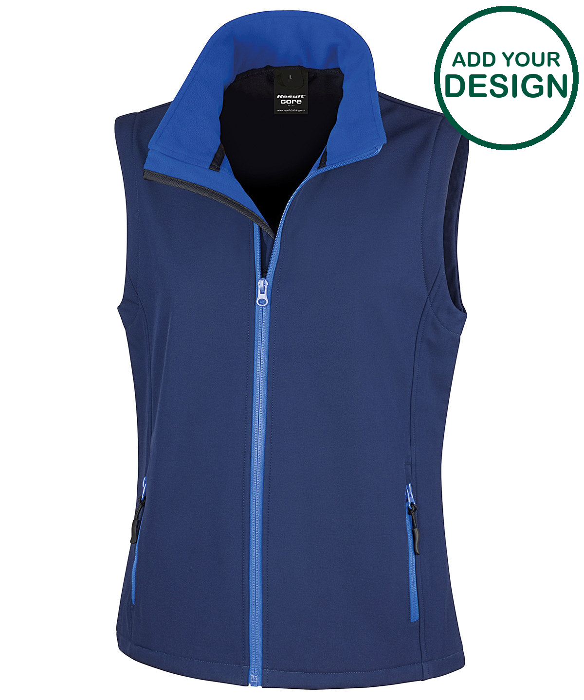 Women's printable softshell bodywarmer