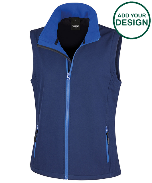 Women's printable softshell bodywarmer
