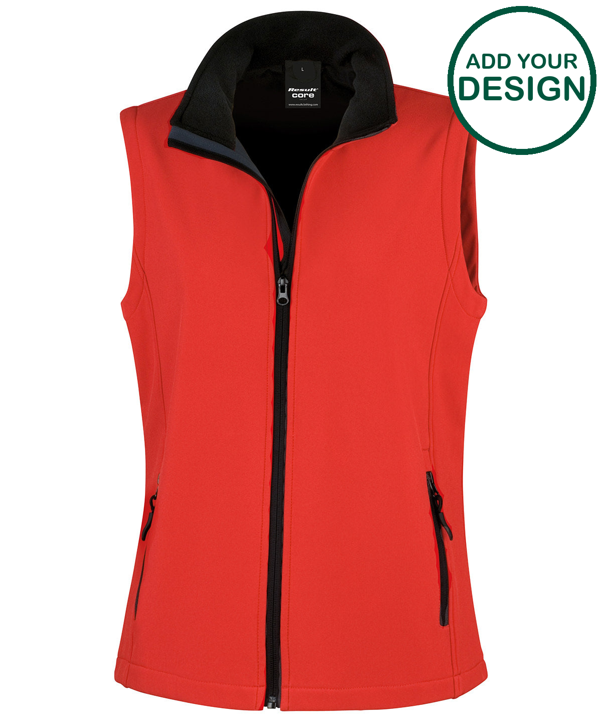 Women's printable softshell bodywarmer