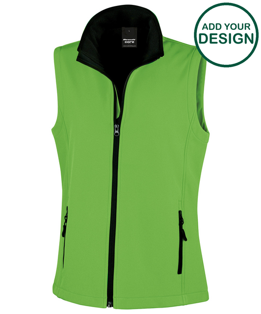Women's printable softshell bodywarmer
