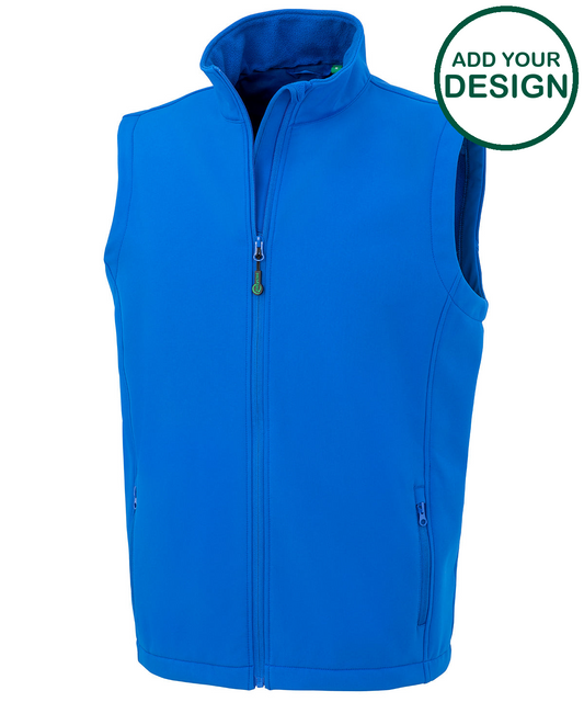 Men's recycled 2-layer printable softshell bodywarmer