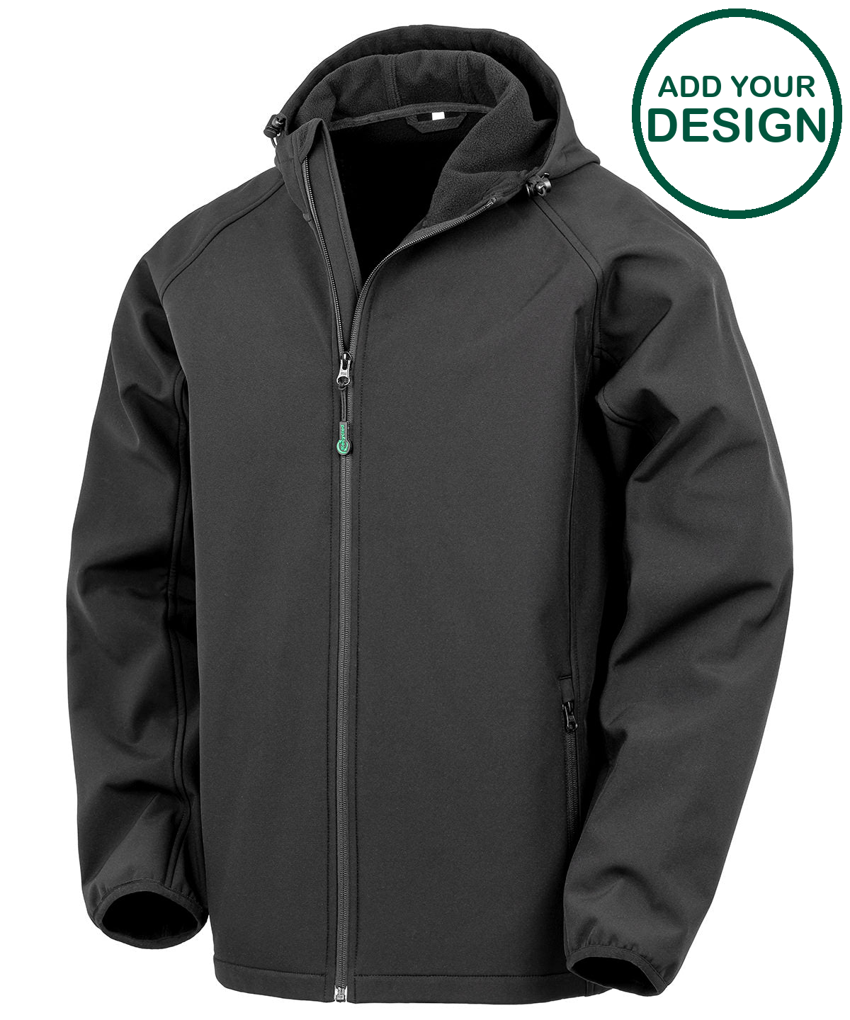 Recycled 3-layer printable hooded softshell