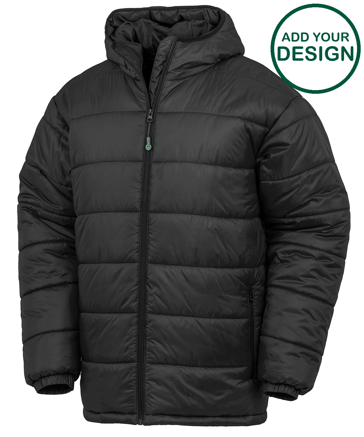 Recycled hooded padded parka