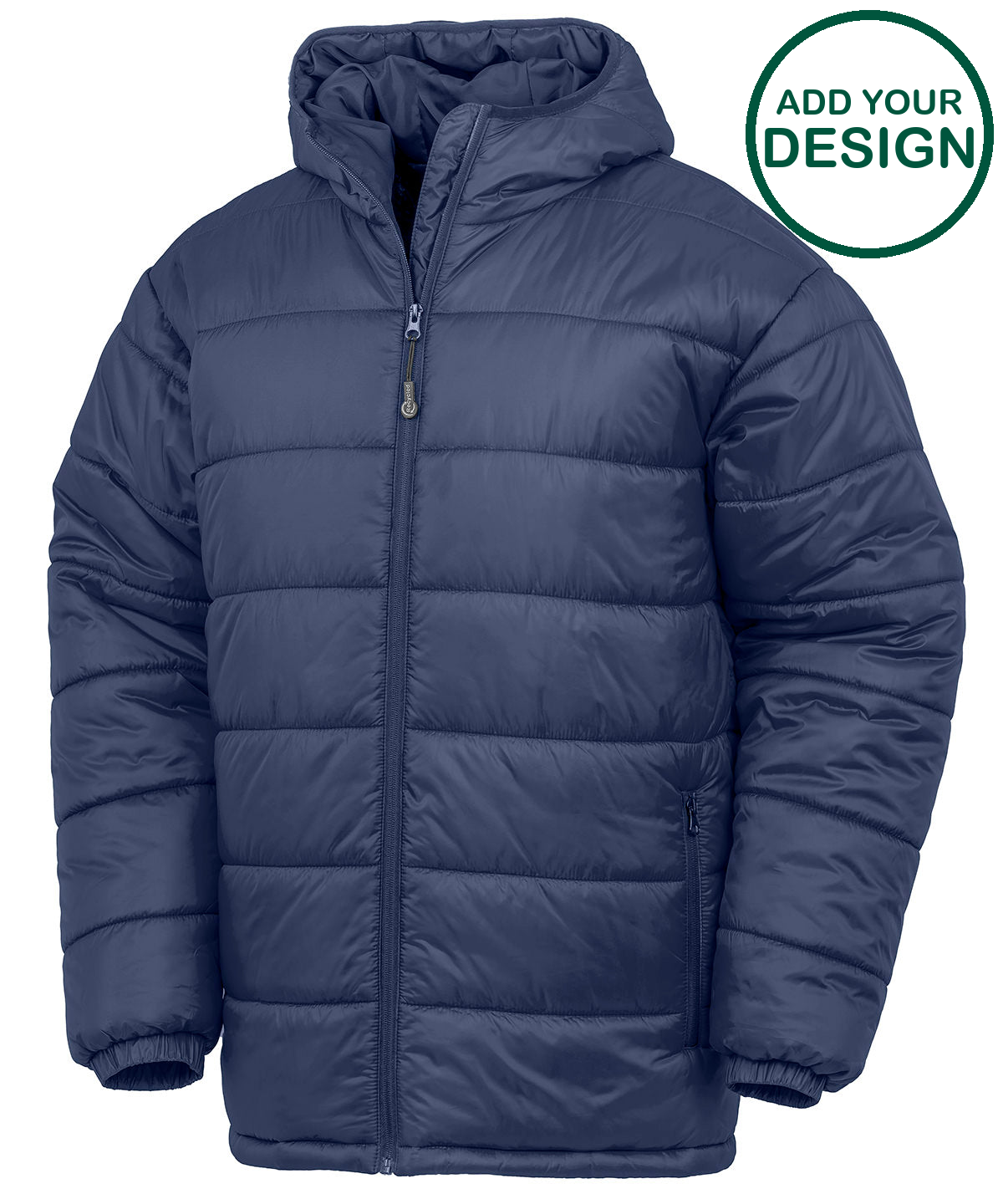 Recycled hooded padded parka