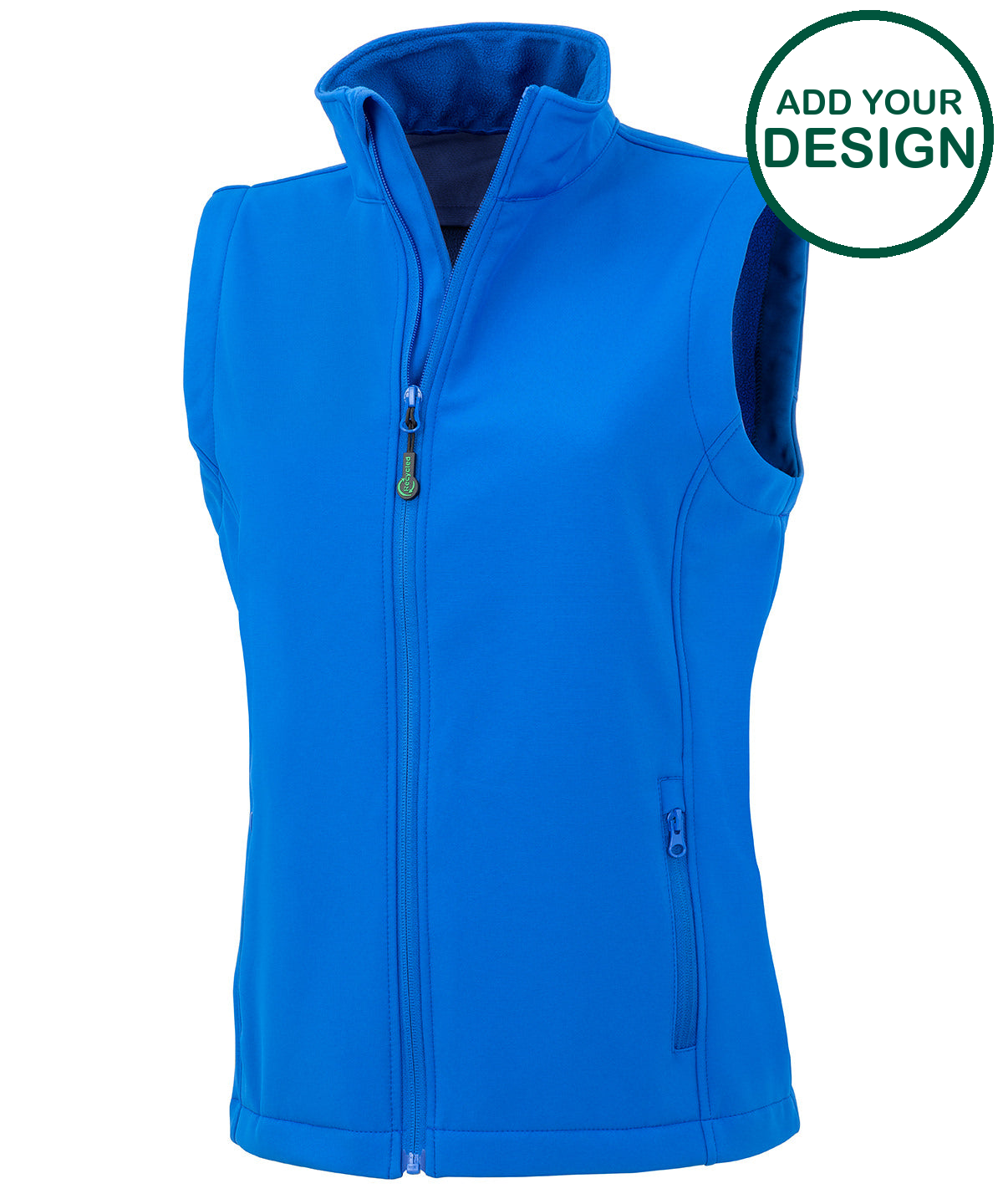 Women's recycled 2-layer printable softshell bodywarmer