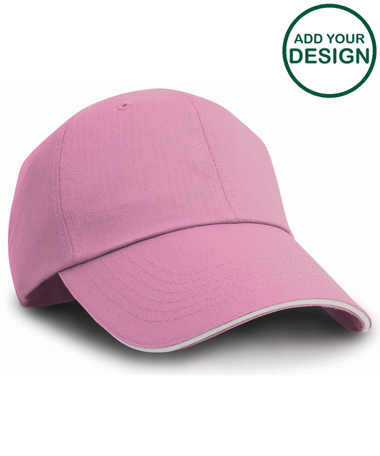 Herringbone cap with sandwich peak