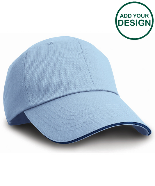 Herringbone cap with sandwich peak