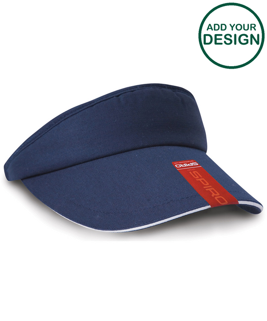 Herringbone sun visor with sandwich peak