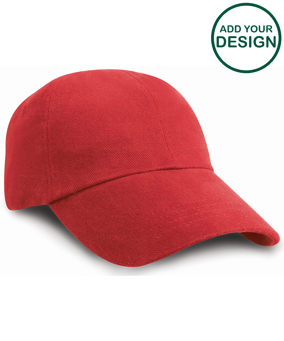 Low-profile heavy brushed cotton cap