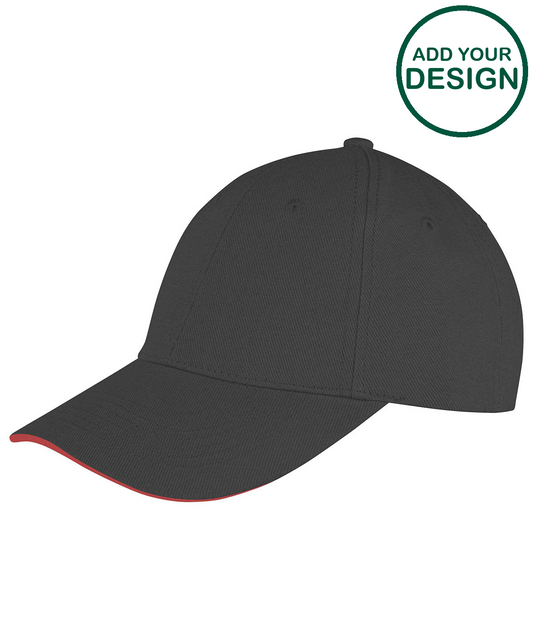 Memphis brushed cotton low-profile sandwich peak cap