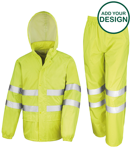 High-viz waterproof suit