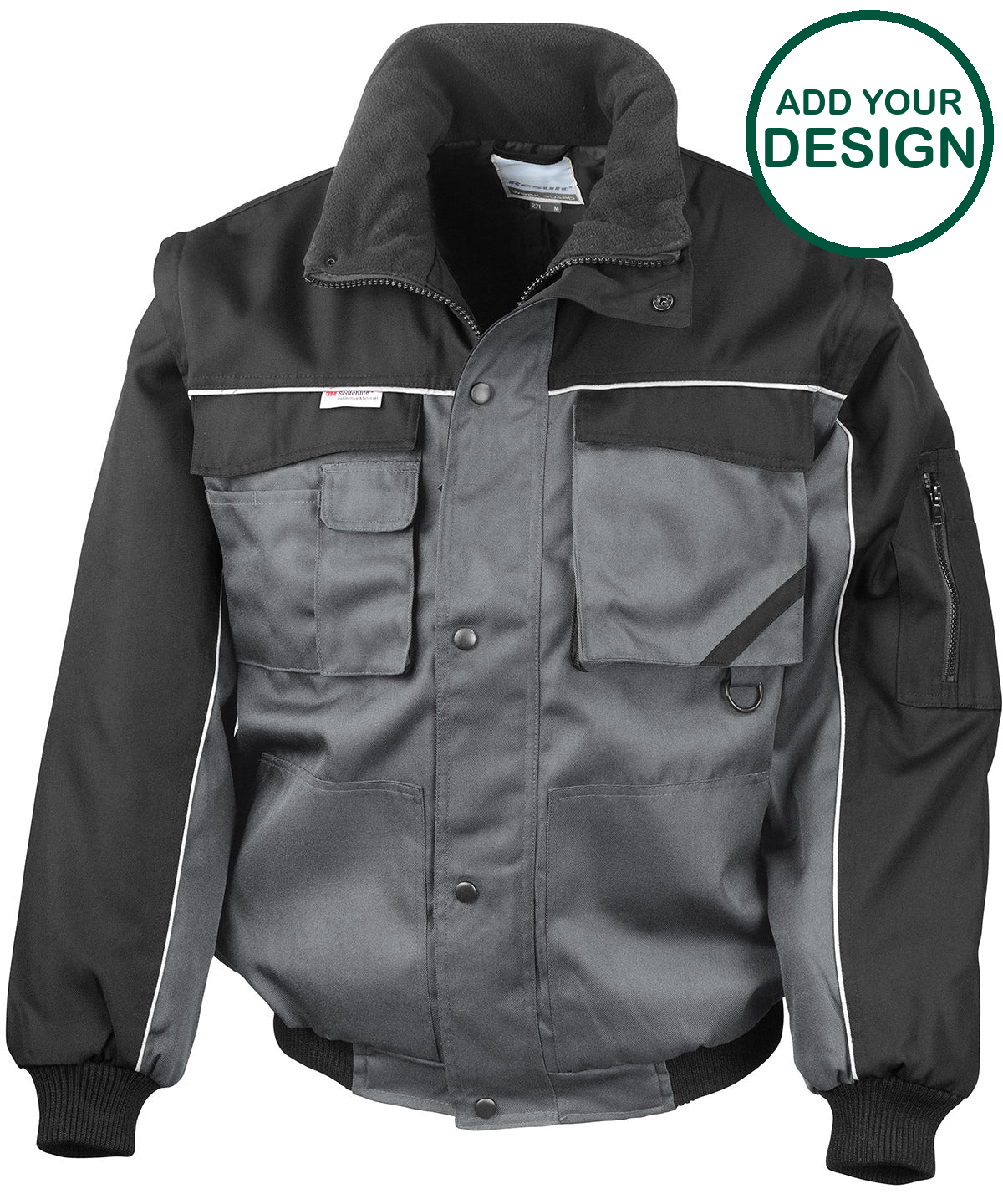 Work-Guard zip sleeve heavy-duty pilot jacket