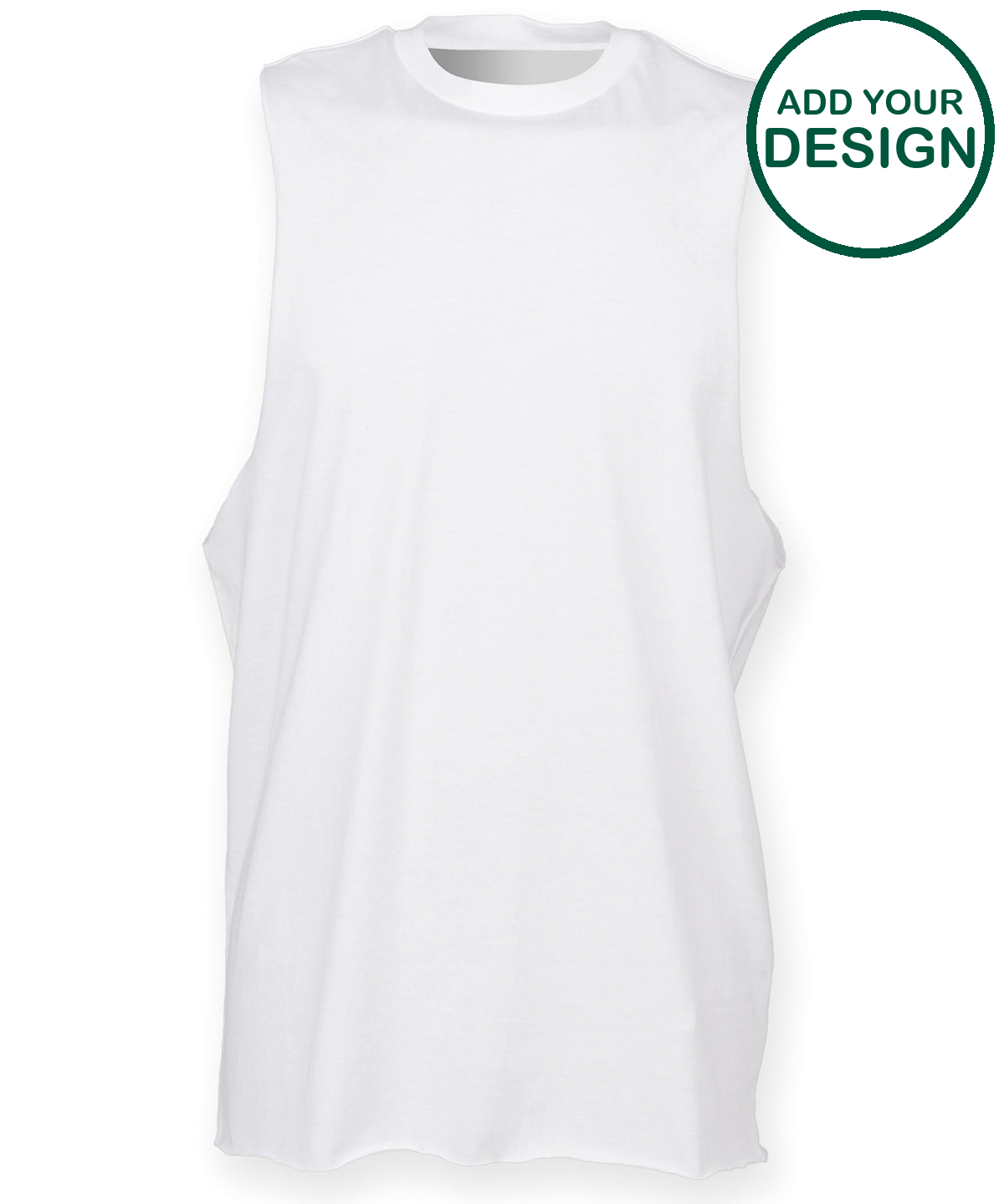 High neck slash armhole vest