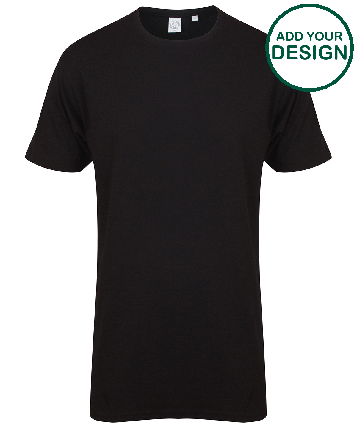Longline t-shirt with dipped hem