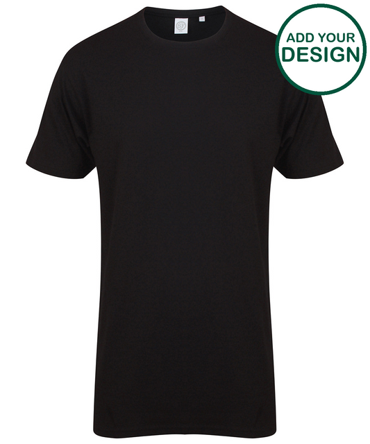 Longline t-shirt with dipped hem