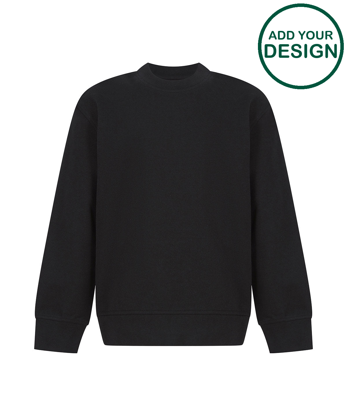 Kids sustainable fashion curved hem sweatshirt