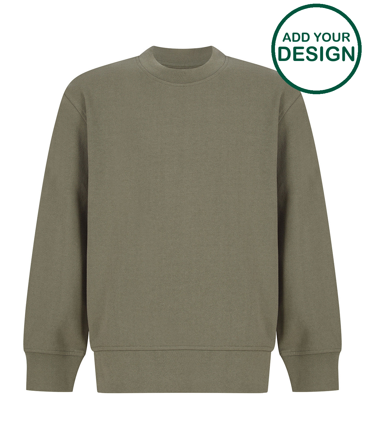 Kids sustainable fashion curved hem sweatshirt