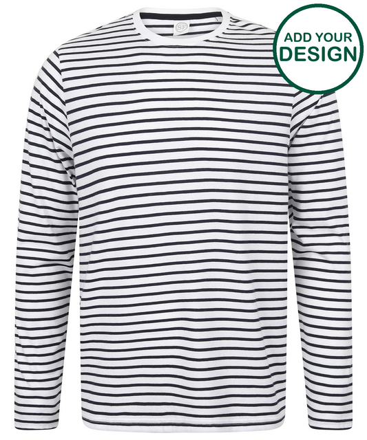 Unisex long-sleeved striped T