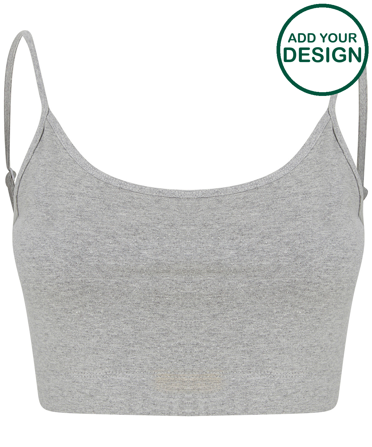 Women's sustainable fashion cropped cami top with adjustable straps