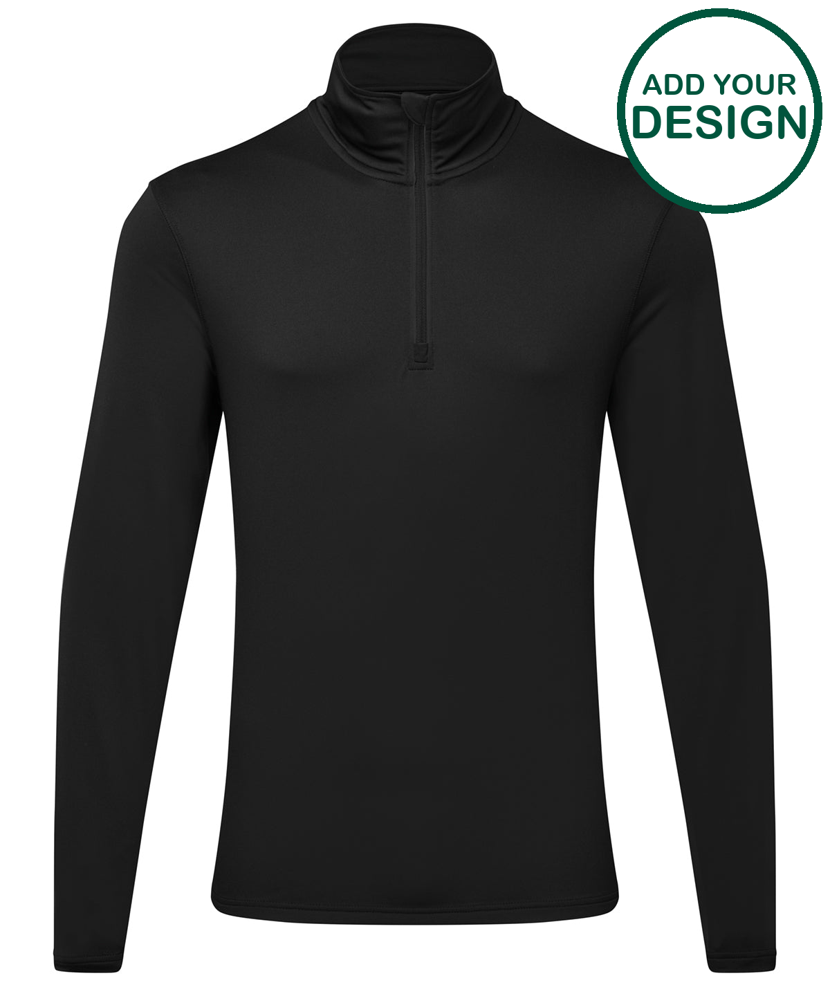 TriDri® recycled long sleeve brushed back ¼ zip top
