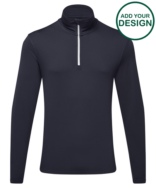 TriDri® recycled long sleeve brushed back ¼ zip top