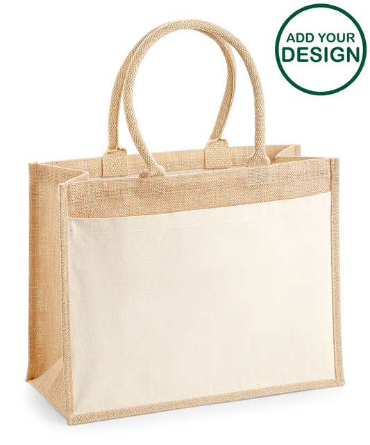 Cotton pocket jute shopper