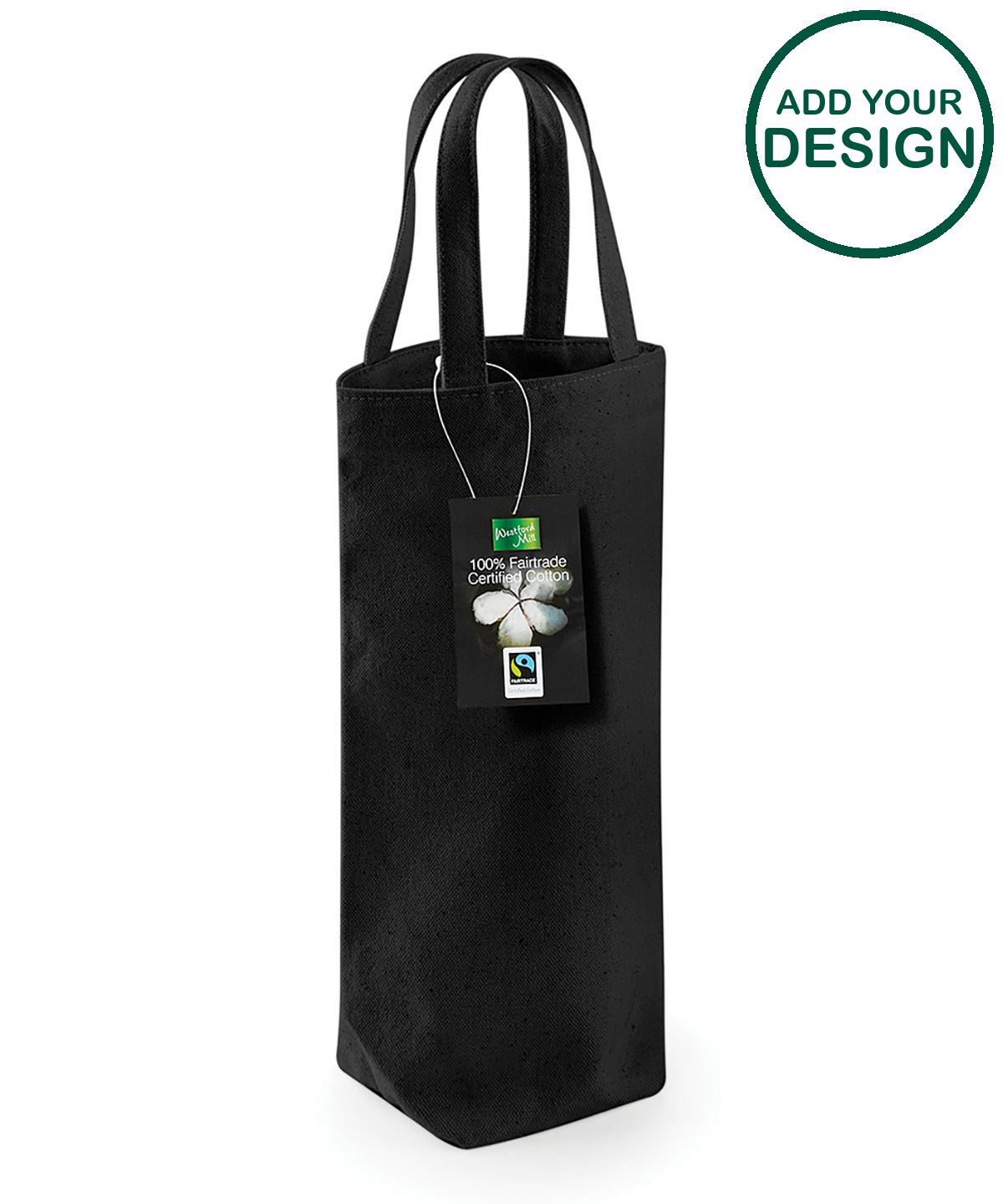 Fairtrade cotton bottle bag