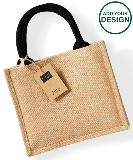 Jute mini gift bag