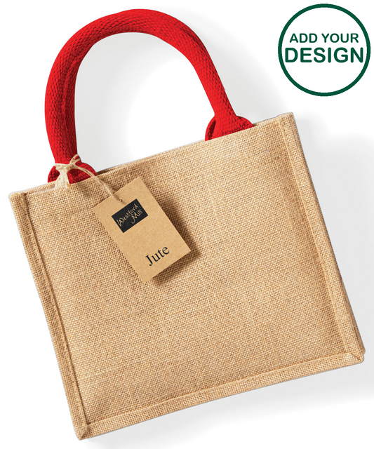 Jute mini gift bag