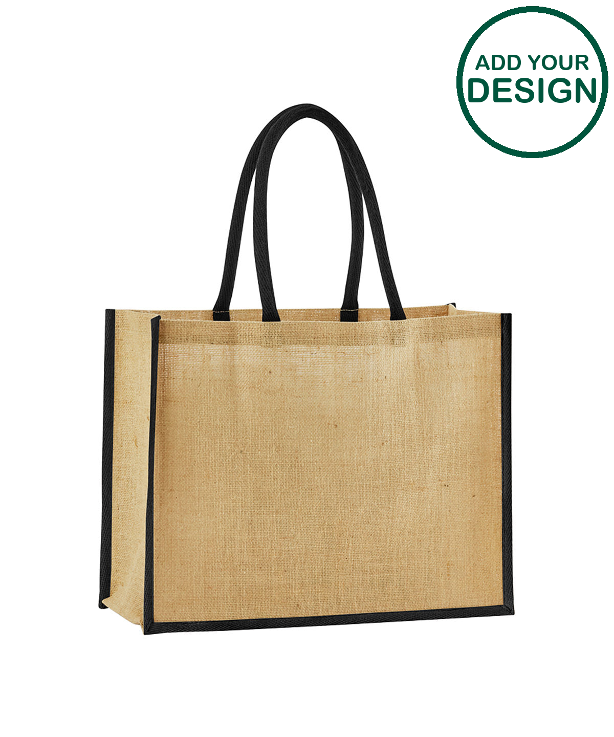 Natural starched jute classic shopper
