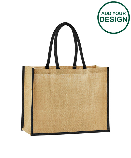 Natural starched jute classic shopper